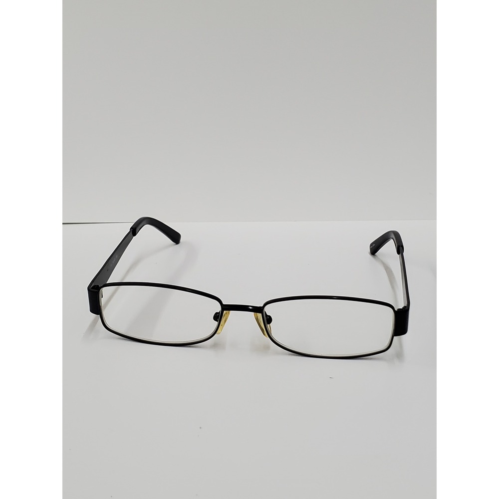 Jill Black 135 Rectangular Eyeglass Frames Matte Black Metal Eyewear